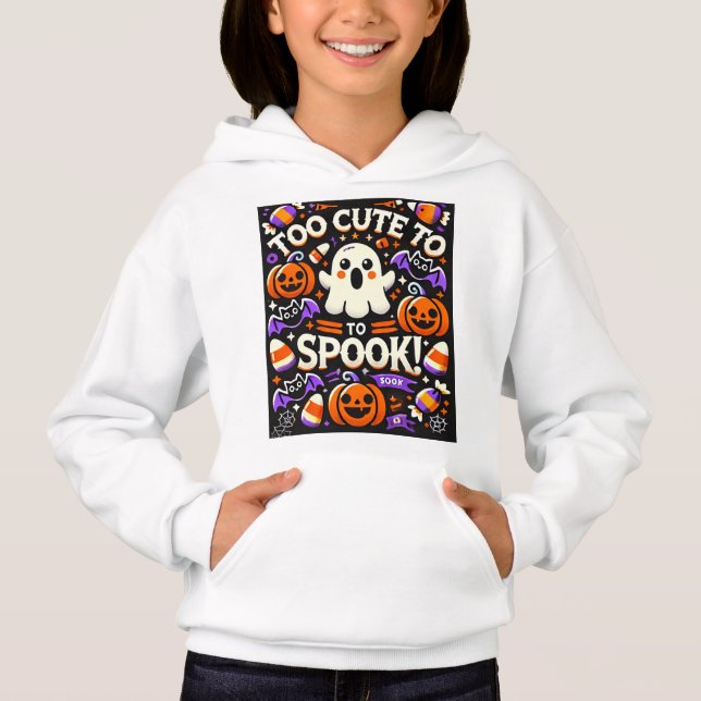 Muito bonito para Spook! - Hoodie Do Dia Das Bruxa (Frente)