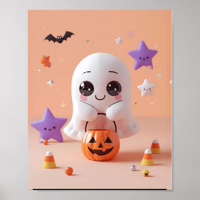 Muito bonito para Spook - Poster Fantasma Adorável (Frente)