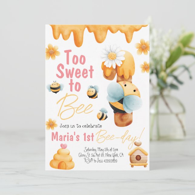 Muito doce para ser um convite de aniversário (Em pé/Frente)