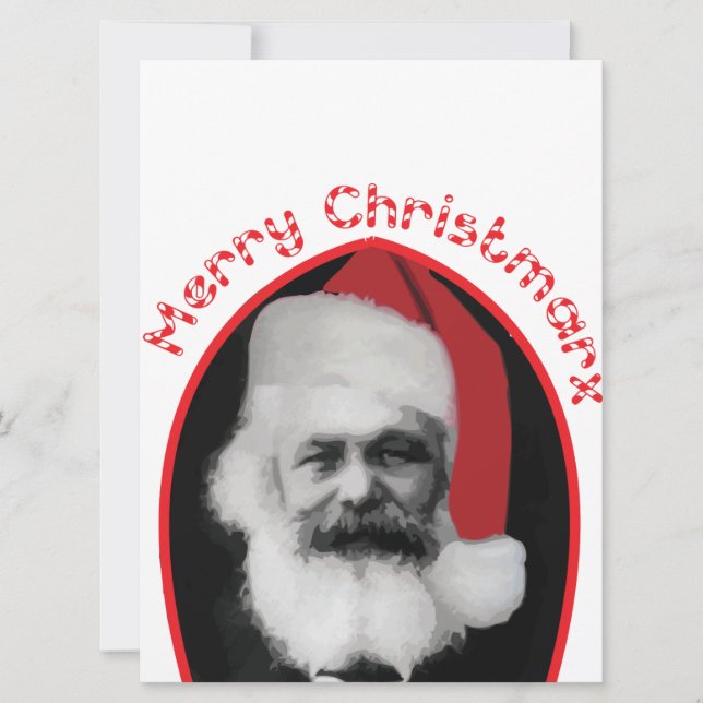 Muito engraçado cartão de Natal "Feliz Christmarx" (Frente)