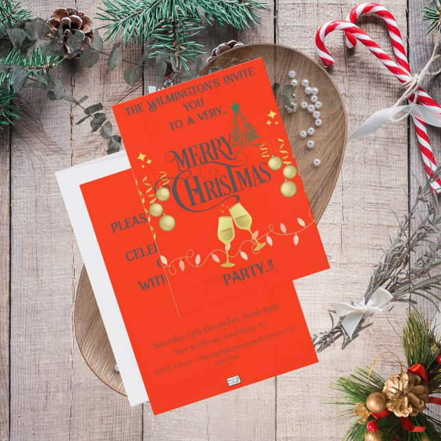 Muito feliz Convite de festas de Natal (Very Merry Christmas Party Invitation)