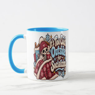 Muito Frio Lá Fora para Socializar Caneca Engraçad