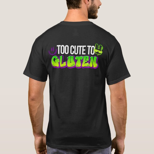 Muito giro para glúten - Camisetas escuras e sem g (Verso)