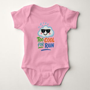 Muito Legal para Chuva Camiseta de Bebê Nuvem Fo