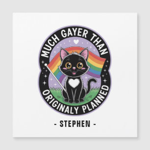 Muito Mais Gayer - Orgulho LGBTQ de Gato Negro Eng