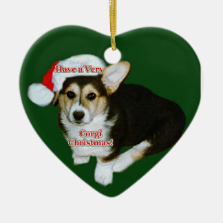 Muito Natal do Corgi - ornamento do coração do