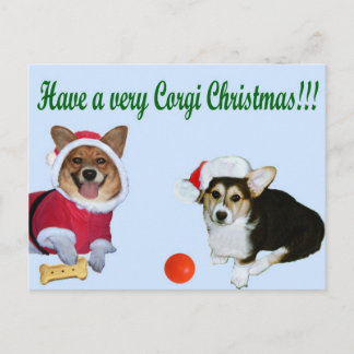 Muito Natal M do Corgi & cartão do azul de G