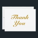 Muito obrigado, carta de anotação elegante de guiã<br><div class="desc">Obrigado, carta de anotações elegantes de guião branco de ouro escuro. Elegante, design moderna.</div>