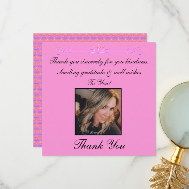 Muito Obrigado Cartão com fotos (Frente/Verso In Situ)