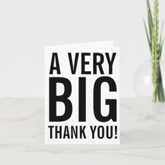 Muito Obrigado, Cartão de Nota