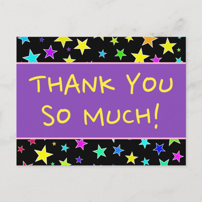 Muito obrigado! Cartão Postal (Frente)