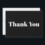 Muito obrigado Cartaz elegante, preto e branco<br><div class="desc">Obrigado, carta de nota elegante, branca e negra. Elegante, design moderna.</div>