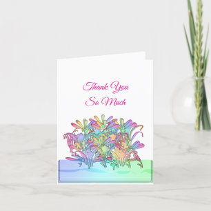 Muito Obrigado, Cartões de agradecimentos Floral.