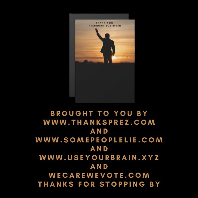 Muito obrigado, Senhor Presidente Joe Biden (Criador carregado)