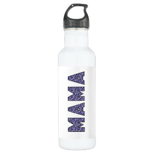 Muito Peri Animal Print MAMA slogan Garrafa de ág