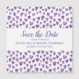 Muito Peri Purple Watercolor Heart