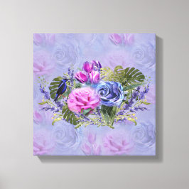 Muito Peri Watercolor,Rosas,Tulips Canvas Print