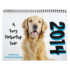 Muito um ano de ParkerPup - calendário 2014