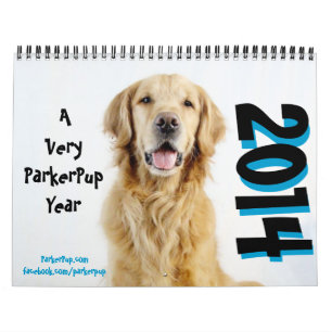 Muito um ano de ParkerPup - calendário 2014
