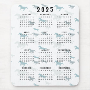 Muitos Cavalos Design 2025 Calendário Mousepad