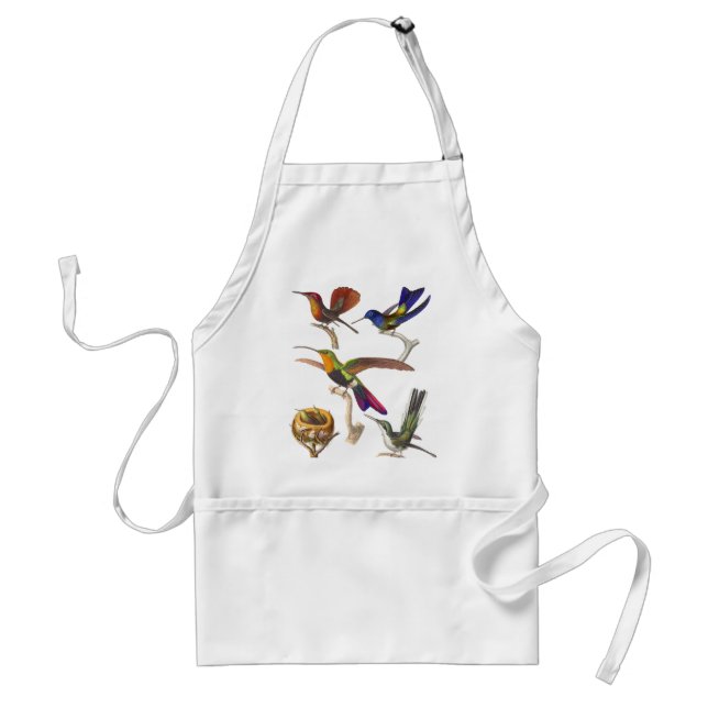 Muitos colibris coloridos em um avental (Frente)