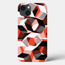 Muitos hexágonos com partes descoloradas, em verme