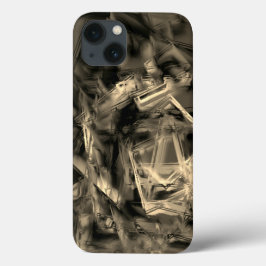 Muitos quadrados tortos manchados com 'pinceladas'