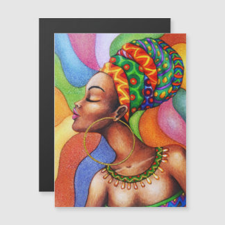 Mulher africana com Tecido tradicional de cera