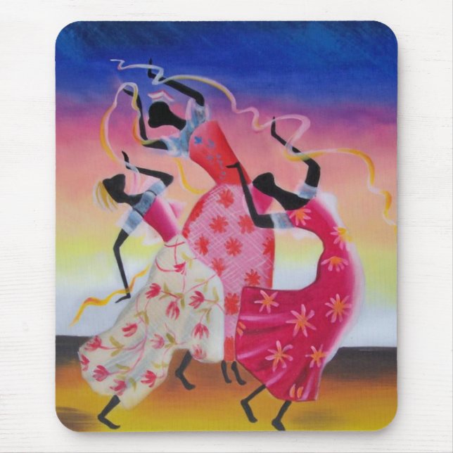 Mulher africana Mousepad da dança (Frente)