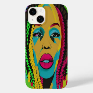 Mulher Afro-Americana Bold Pop Art Com Bloqueio
