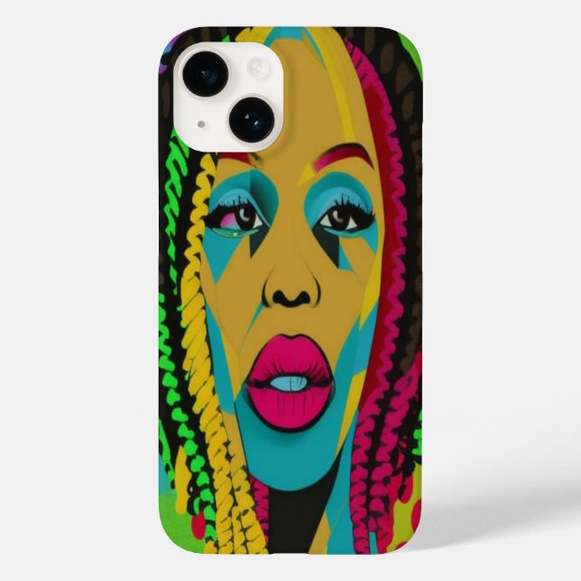 Mulher Afro-Americana Bold Pop Art Com Bloqueio (Verso)