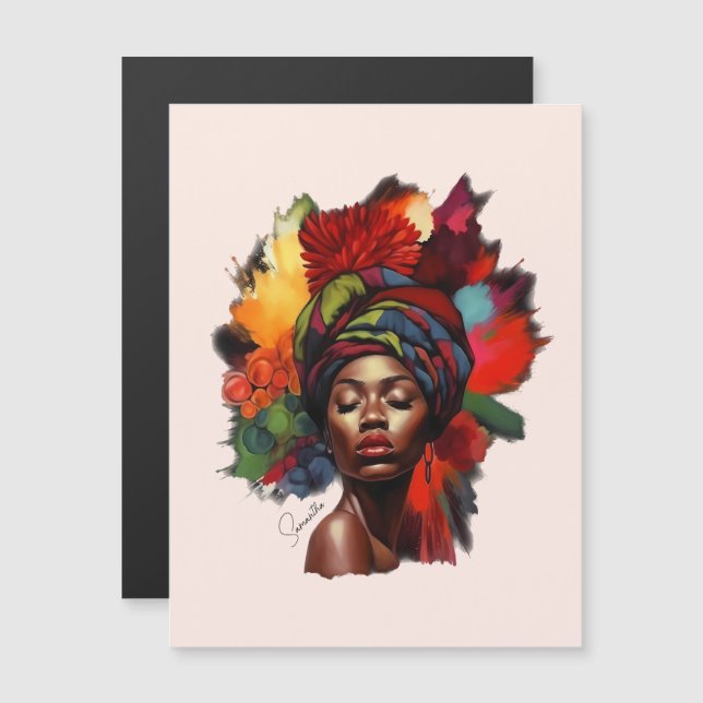 Mulher afro-americana empoderada (Frente/Verso)