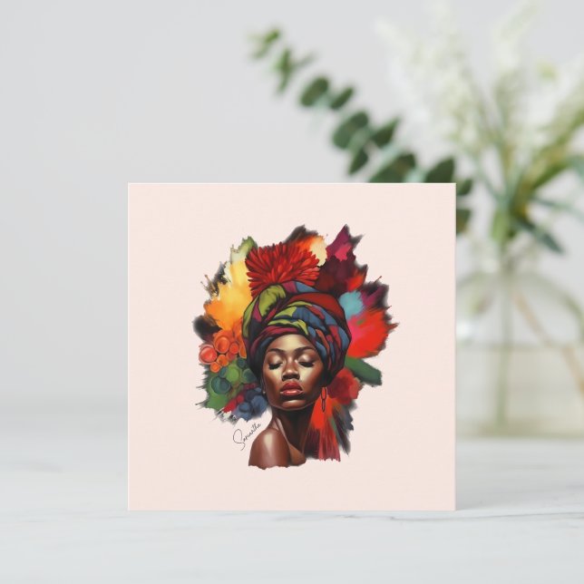 Mulher Afro-Americana Empoderada (Em pé/Frente)