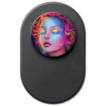 Mulher alienígena com cabelo cósmico