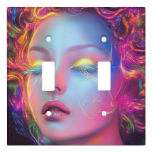 Mulher alienígena com cabelo cósmico