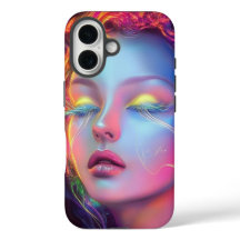 Mulher alienígena com cabelo cósmico