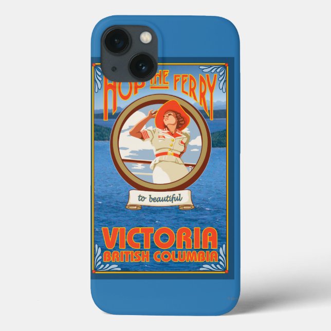 Mulher Andando Ferry - Victoria, BC Canadá (Verso)