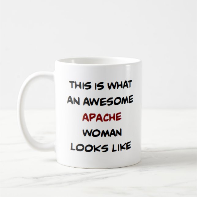 mulher apache, caneca de café incrível (Esquerda)