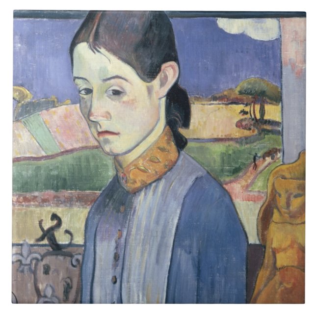 Mulher bretão nova, 1889 (óleo em canvas) (Frente)