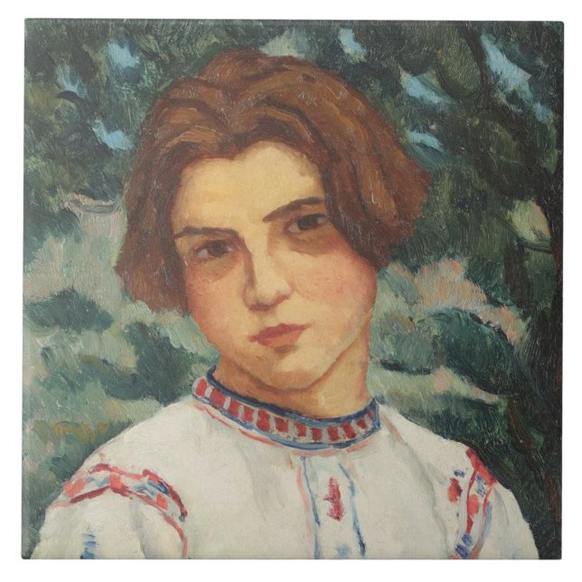 Mulher camponesa romena (por Stefan Dimitrescu) (Frente)