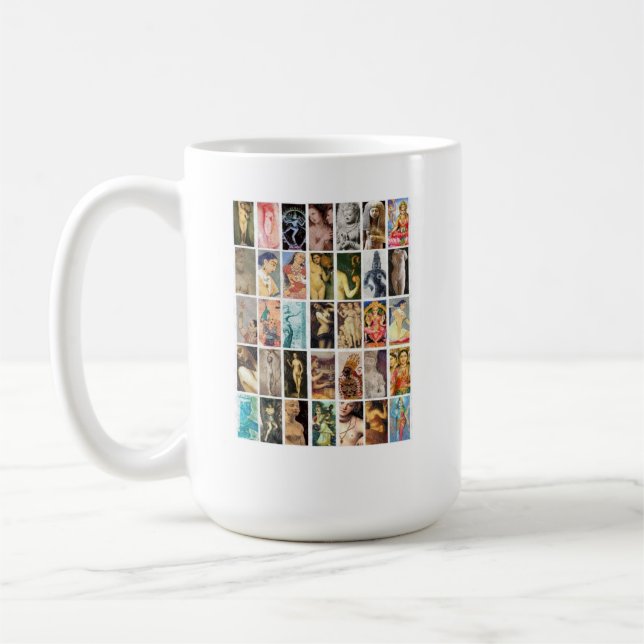 Mulher capaz bonita forte da caneca da substância (Esquerda)