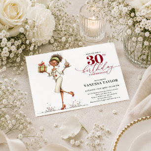 Mulher Caprichosa Aniversário de 30 anos Convite V