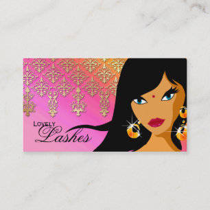 Mulher Cartão de visita Indiana Eyelash Cor de la