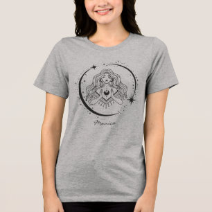 Mulher celestial, lua estrelas, boho, astronomia e