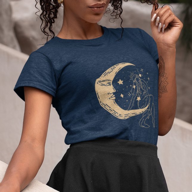Mulher celestial lua & estrelas, boho, elegante do (Criador carregado)