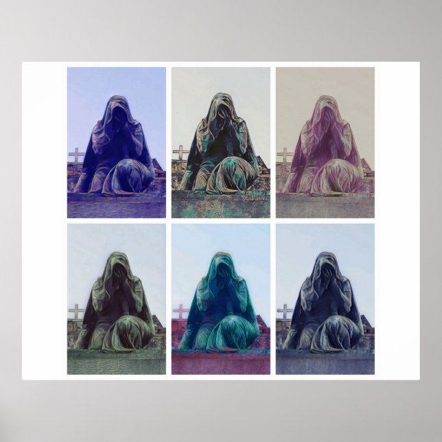 Mulher choradora - Poster branca (Frente)