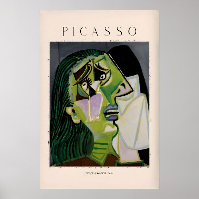 Mulher Chorando Picasso937 Impressão Artística Cub (Frente)