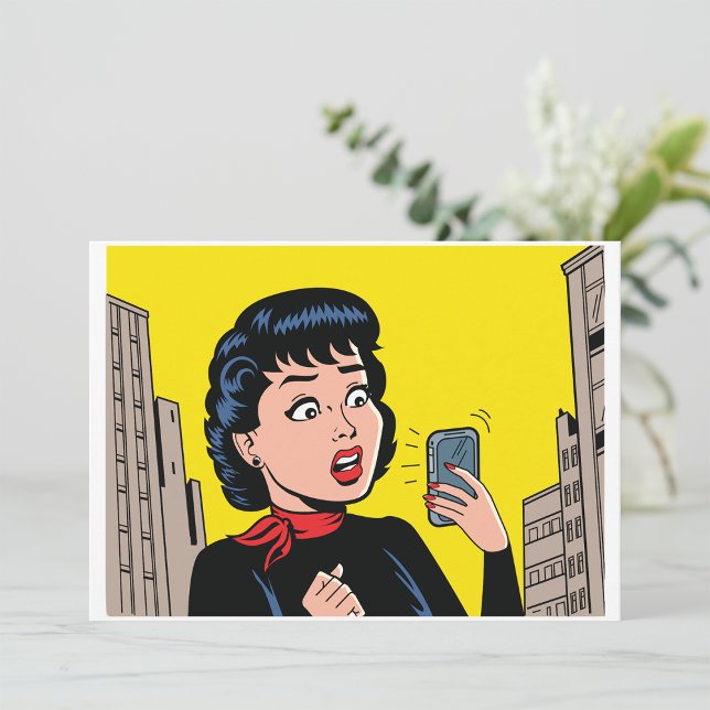 Mulher Com Convites Telefônicos (Criador carregado)