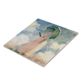 Mulher com Guarda-Sol Claude Monet Arte Vintage