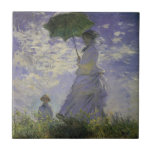 Mulher com Guarda-Sol de Claude Monet, Arte Antiga<br><div class="desc">O Passeio, Camille Monet e Seu Filho Jean (Mulher com Guarda-Sol) (1875) de Claude Monet é uma pintura vintage de família de arte impressionista. Uma mãe passeando com seu filho em um campo ou prado de primavera. Ela está segurando um guarda-sol e vestindo um lindo vestido que esvoaça com a...</div>